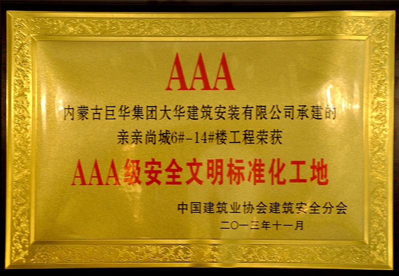 2013 3A級安全文明標準化工地