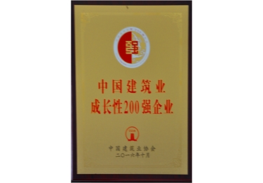 中國建筑業(yè)成長性企業(yè)200強企業(yè)